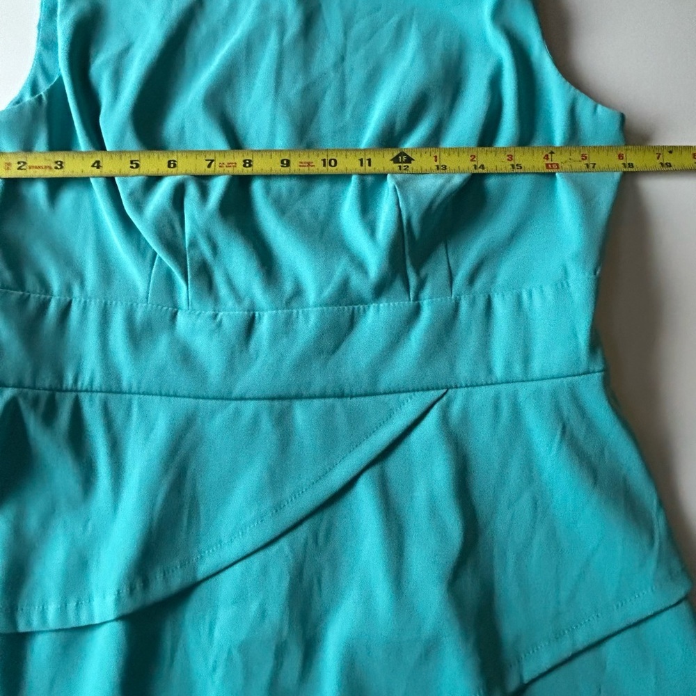 Turquoise Tiered Sheath Dress (Size 12) - Picture 7 of 13